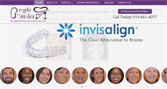 Desktop Screenshot of brightsmilesnc.com